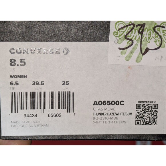 Converse Chuck Taylor All Star Move Platform Hi Top Thunder Daze, Gum Size 8 - Picture 12 of 12